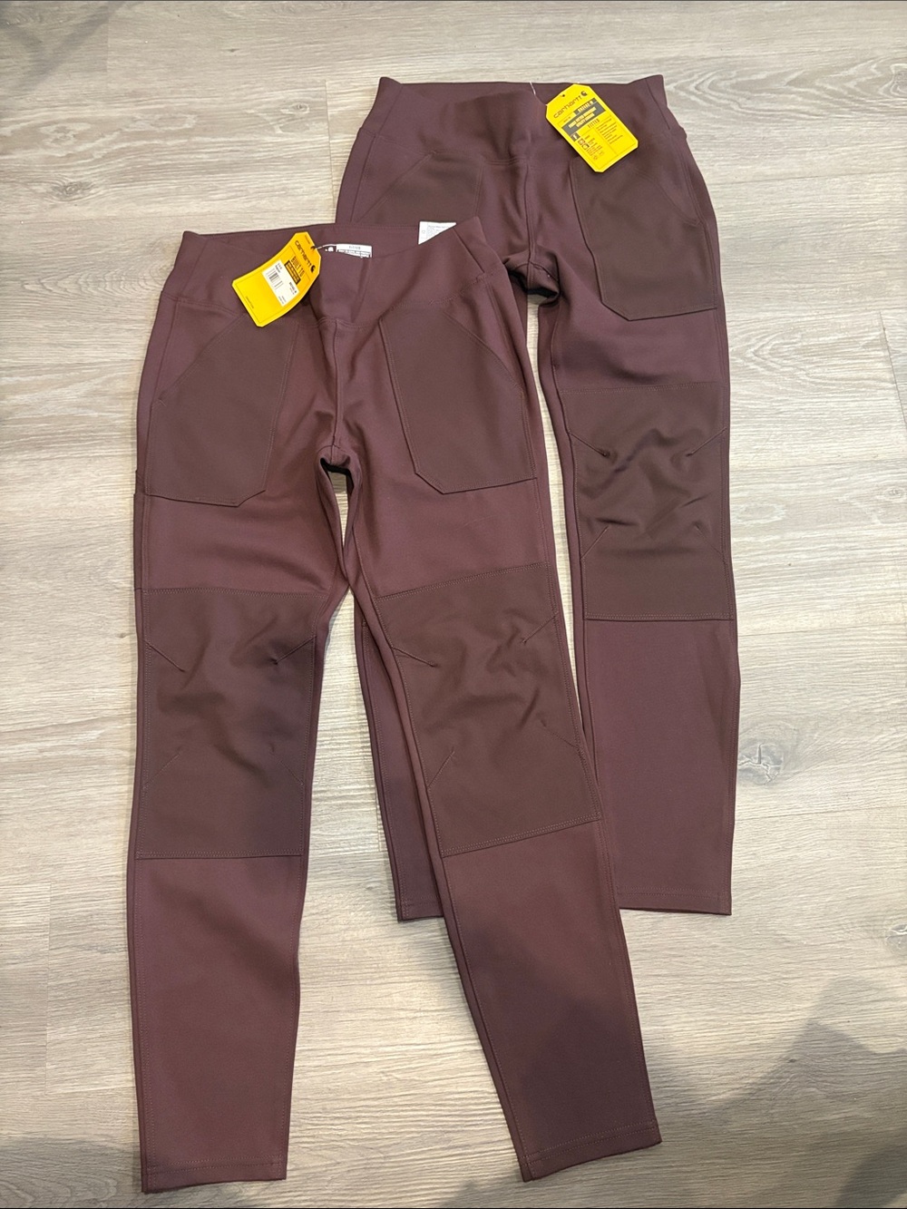 Carhartt Women's Straight Leg Performance Pants - Deep Burgundy Bundle 2 Pairs